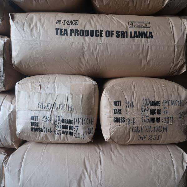 Ceylon thee in zakken